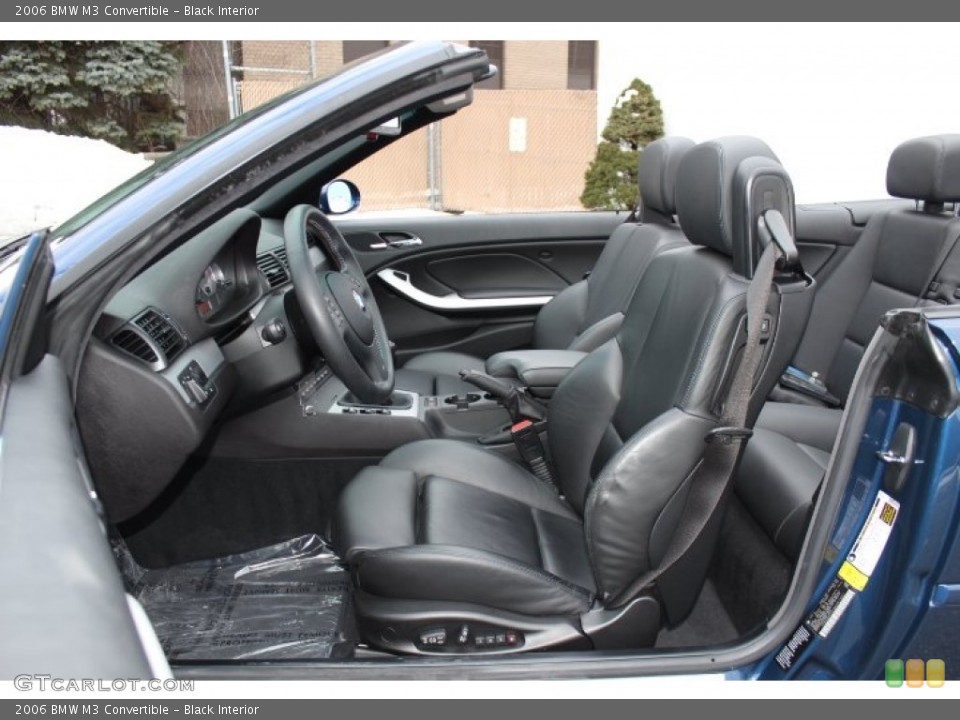 Black Interior Front Seat for the 2006 BMW M3 Convertible #77225402