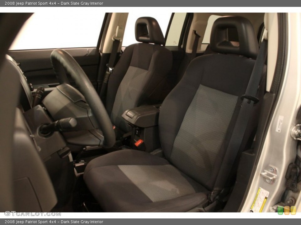 Dark Slate Gray Interior Front Seat for the 2008 Jeep Patriot Sport 4x4 #77225414