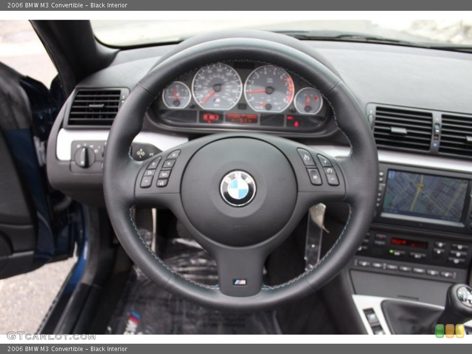 Black Interior Steering Wheel for the 2006 BMW M3 Convertible #77225506