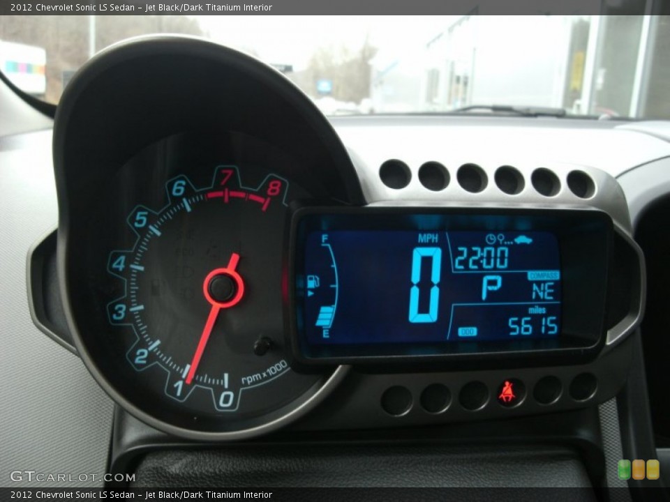 Jet Black/Dark Titanium Interior Gauges for the 2012 Chevrolet Sonic LS Sedan #77225648