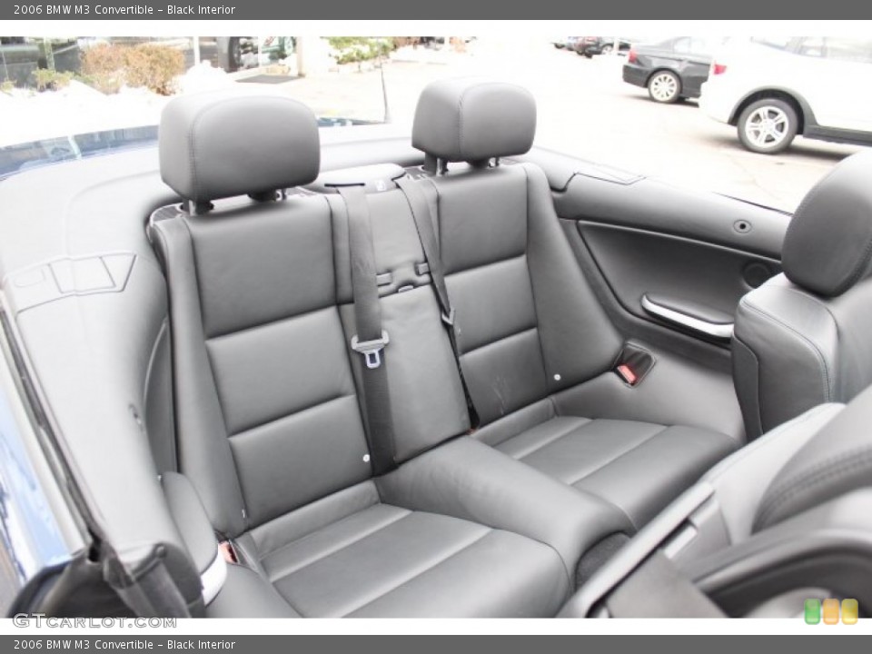 Black Interior Rear Seat for the 2006 BMW M3 Convertible #77225669