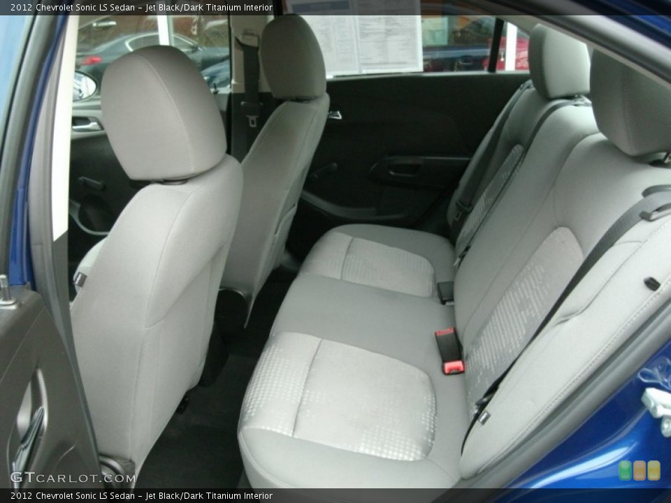Jet Black/Dark Titanium Interior Rear Seat for the 2012 Chevrolet Sonic LS Sedan #77225803