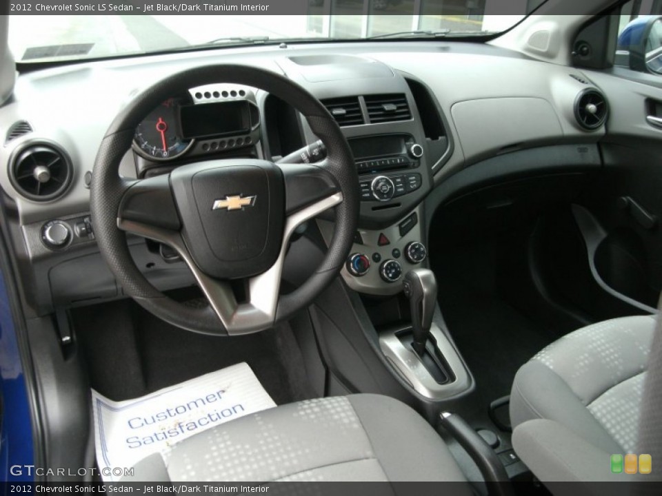 Jet Black/Dark Titanium Interior Prime Interior for the 2012 Chevrolet Sonic LS Sedan #77225828