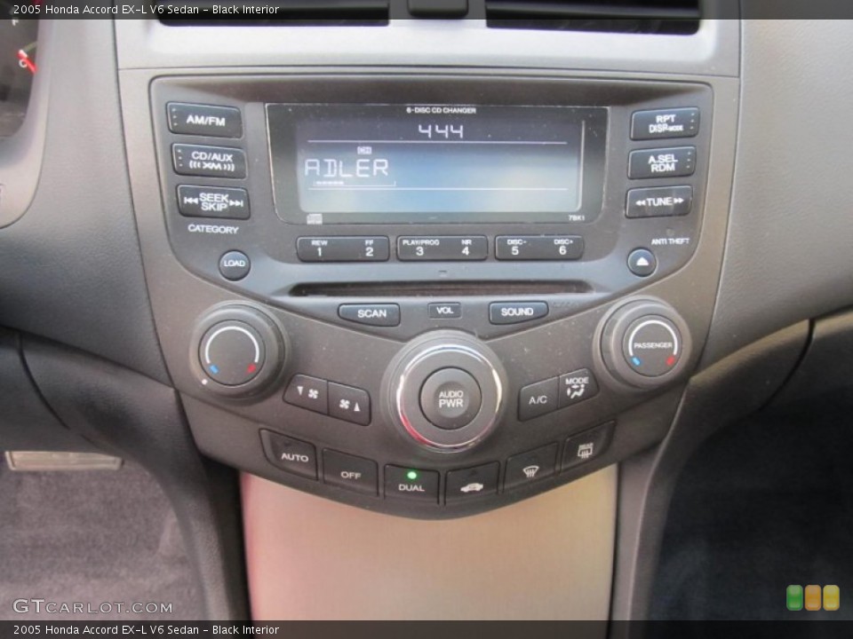 Black Interior Controls for the 2005 Honda Accord EX-L V6 Sedan #77226664