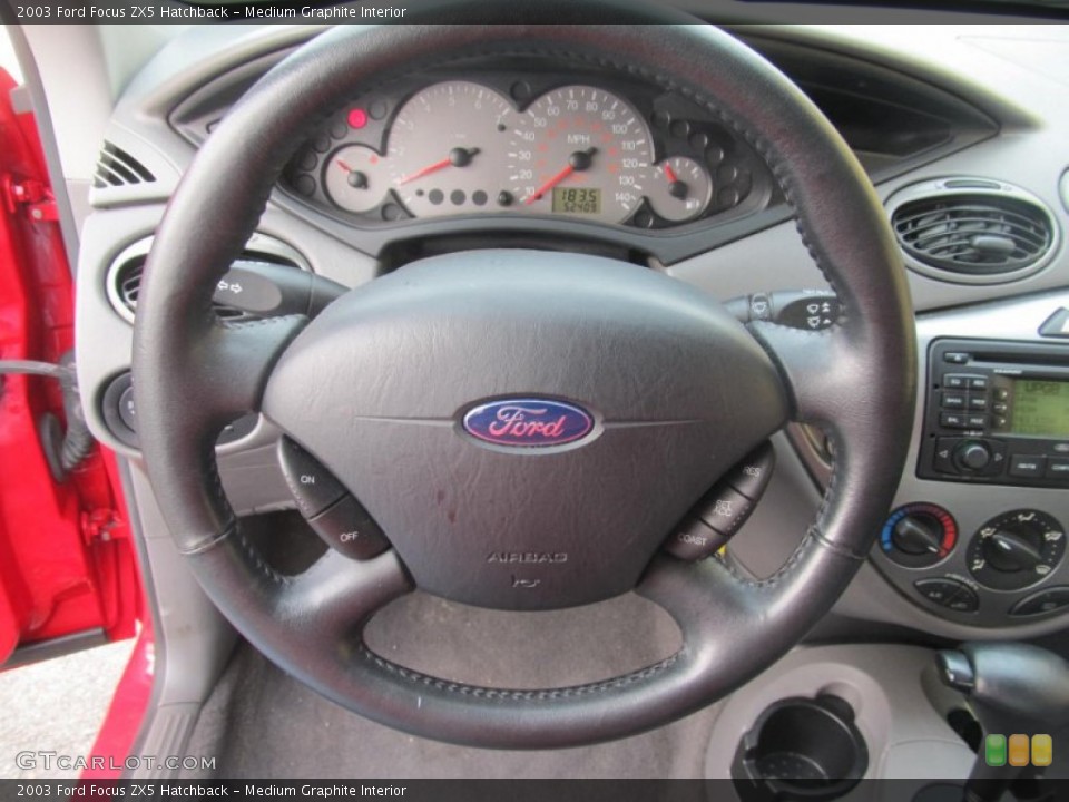 Medium Graphite Interior Steering Wheel for the 2003 Ford Focus ZX5 Hatchback #77227412