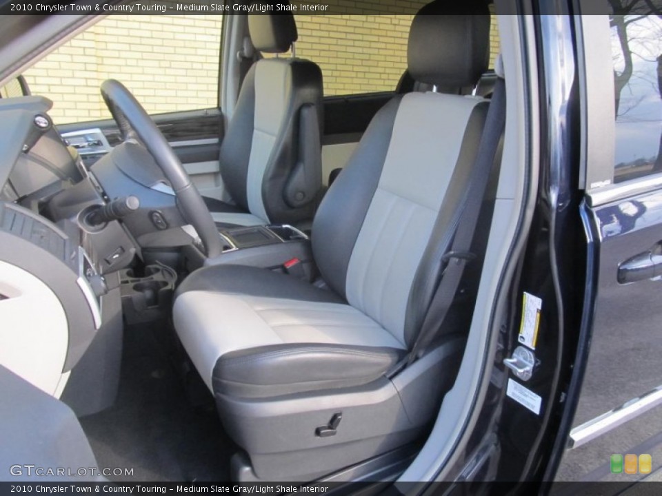 Medium Slate Gray/Light Shale Interior Front Seat for the 2010 Chrysler Town & Country Touring #77227745