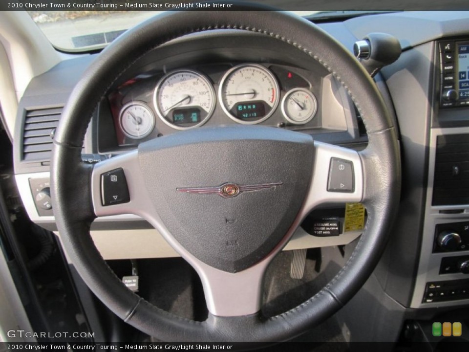 Medium Slate Gray/Light Shale Interior Steering Wheel for the 2010 Chrysler Town & Country Touring #77227829