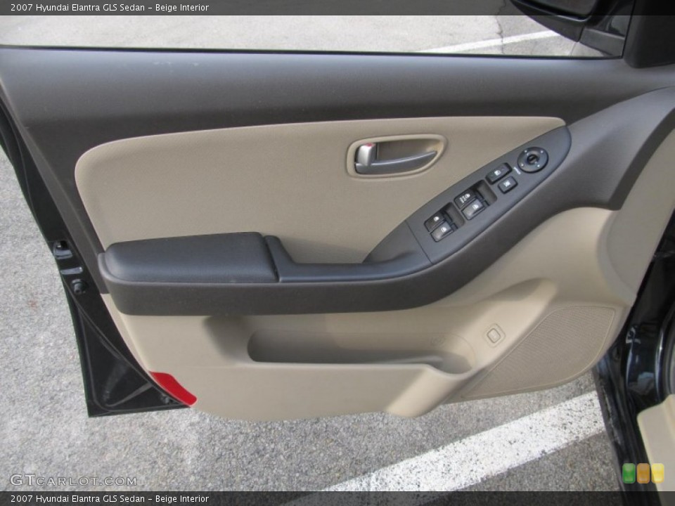 Beige Interior Door Panel for the 2007 Hyundai Elantra GLS Sedan #77228153
