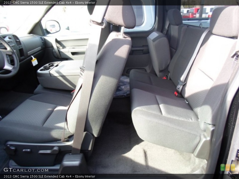 Ebony Interior Photo for the 2013 GMC Sierra 1500 SLE Extended Cab 4x4 #77228190
