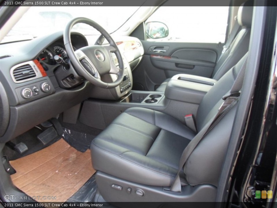 Ebony Interior Photo for the 2013 GMC Sierra 1500 SLT Crew Cab 4x4 #77229185