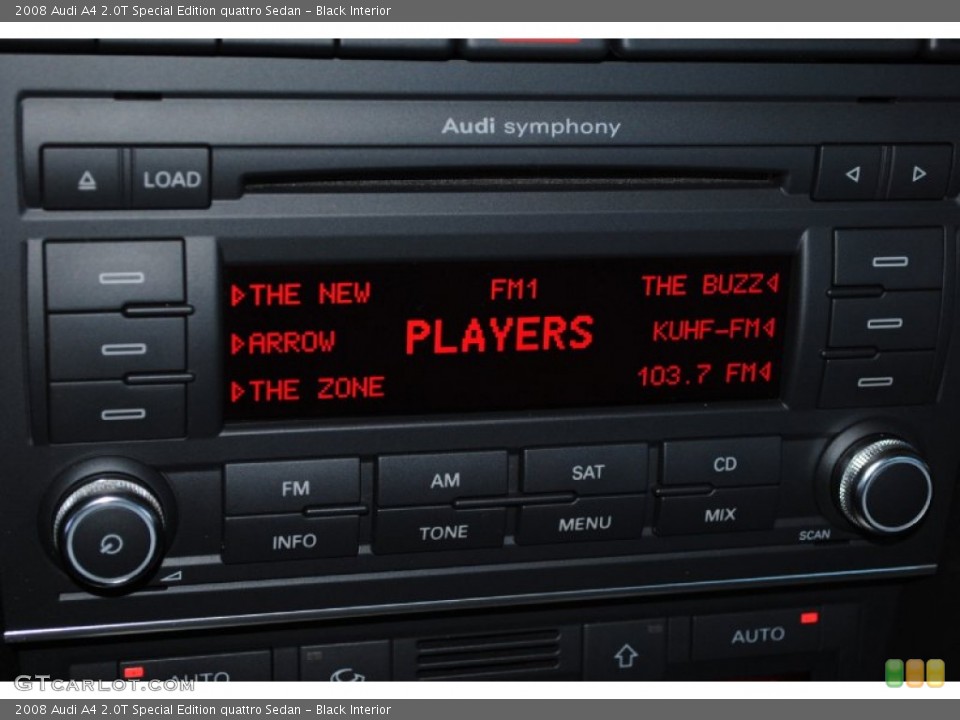 Black Interior Audio System for the 2008 Audi A4 2.0T Special Edition quattro Sedan #77229191