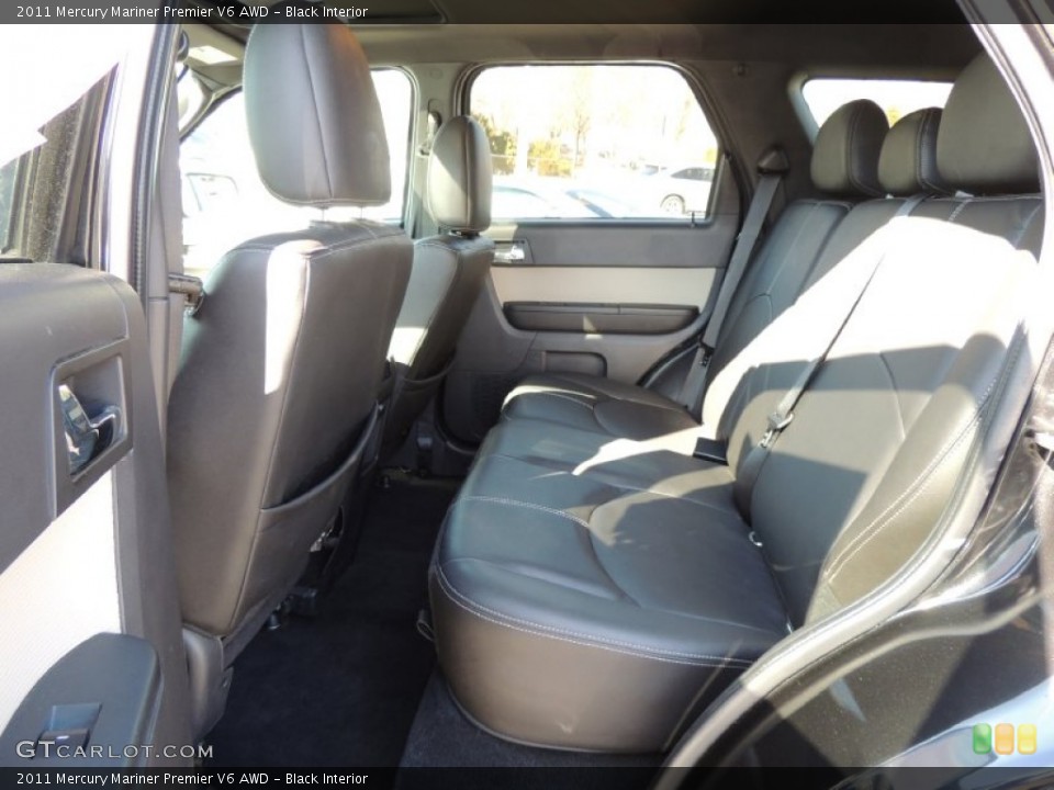 Black Interior Rear Seat for the 2011 Mercury Mariner Premier V6 AWD #77230186