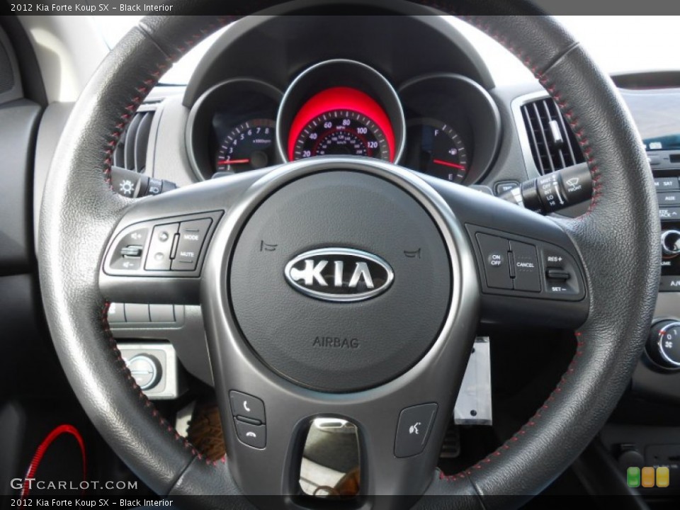 Black Interior Steering Wheel for the 2012 Kia Forte Koup SX #77230556