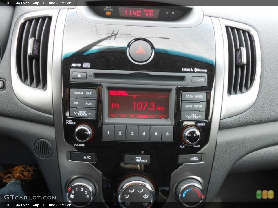Black Interior Controls for the 2012 Kia Forte Koup SX #77230661