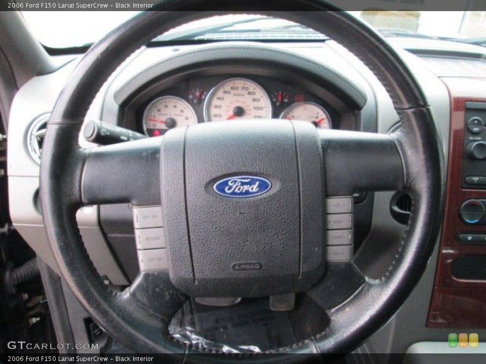 Black Interior Steering Wheel for the 2006 Ford F150 Lariat SuperCrew #77233182