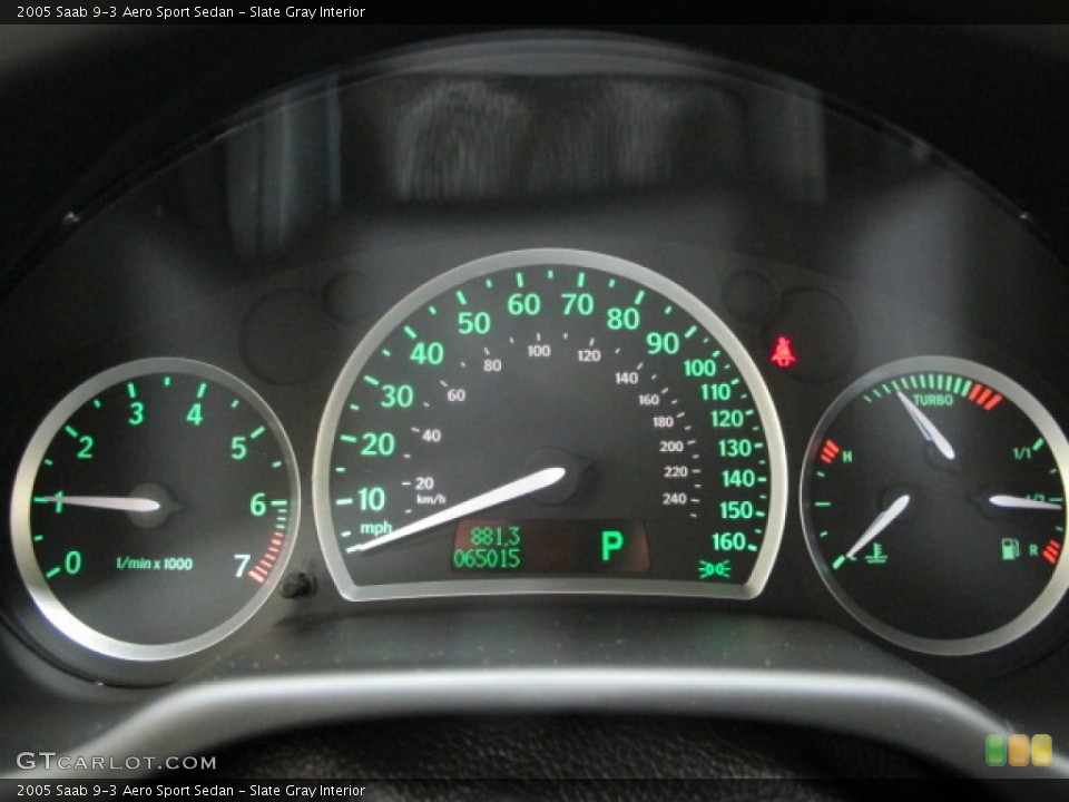 Slate Gray Interior Gauges for the 2005 Saab 9-3 Aero Sport Sedan #77233385