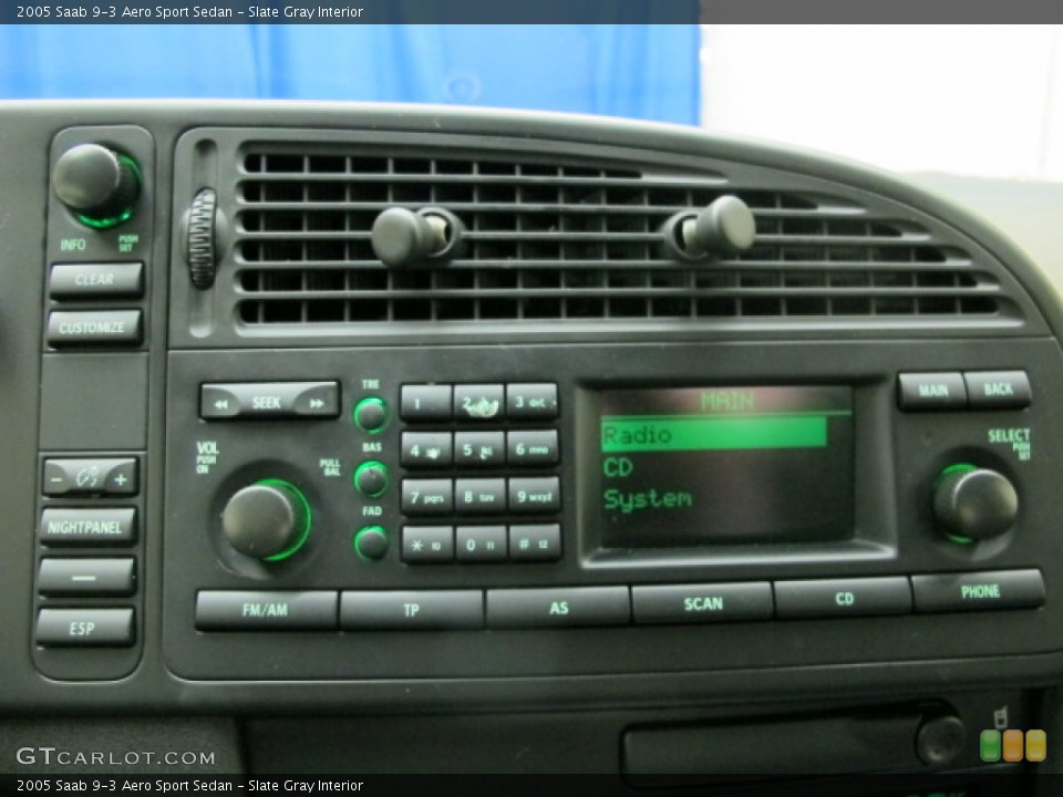 Slate Gray Interior Controls for the 2005 Saab 9-3 Aero Sport Sedan #77233504