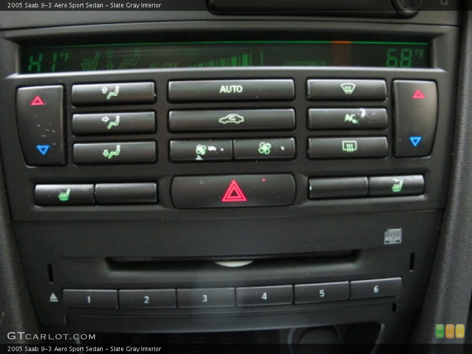 Slate Gray Interior Controls for the 2005 Saab 9-3 Aero Sport Sedan #77233528