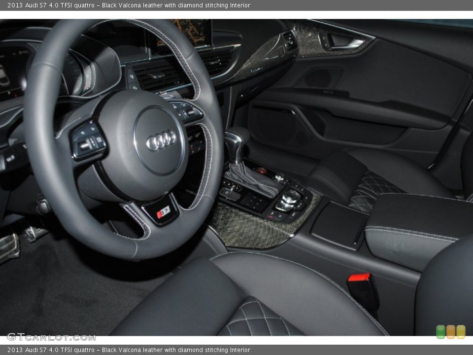 Black Valcona leather with diamond stitching Interior Photo for the 2013 Audi S7 4.0 TFSI quattro #77233629