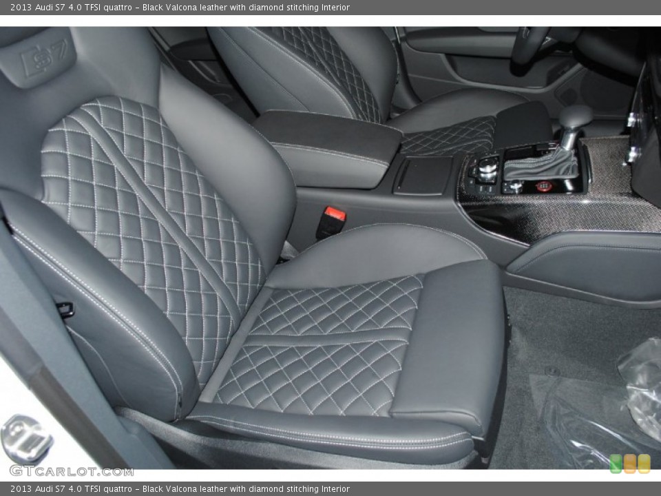 Black Valcona leather with diamond stitching Interior Photo for the 2013 Audi S7 4.0 TFSI quattro #77234409