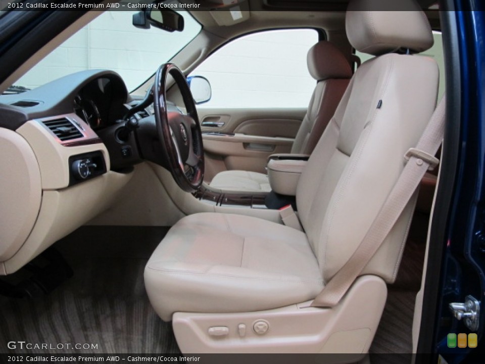 Cashmere/Cocoa Interior Front Seat for the 2012 Cadillac Escalade Premium AWD #77235914