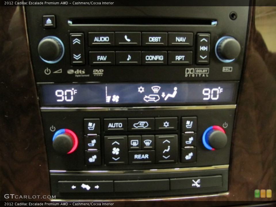 Cashmere/Cocoa Interior Controls for the 2012 Cadillac Escalade Premium AWD #77236311