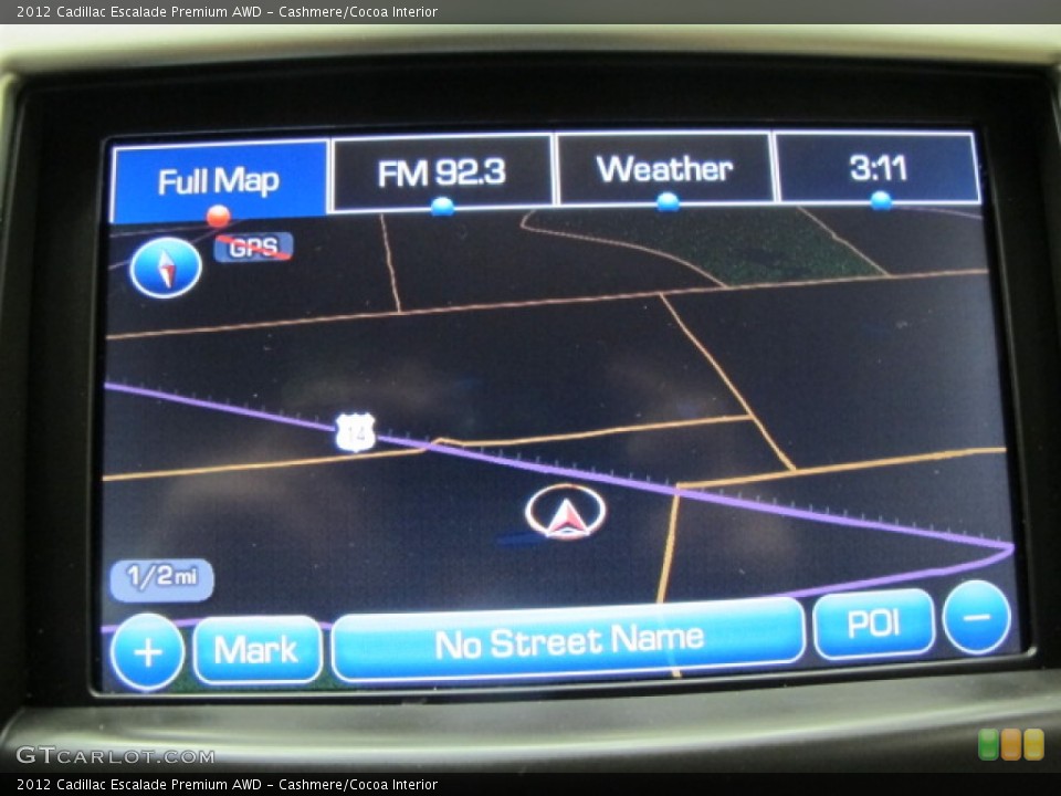 Cashmere/Cocoa Interior Navigation for the 2012 Cadillac Escalade Premium AWD #77236334