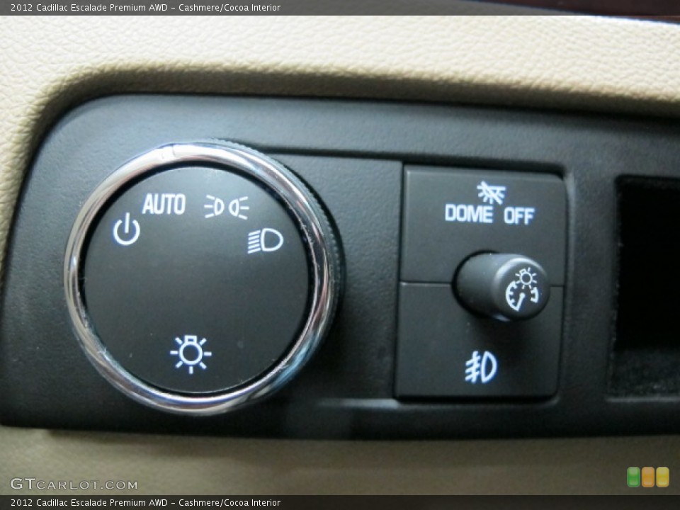 Cashmere/Cocoa Interior Controls for the 2012 Cadillac Escalade Premium AWD #77236453