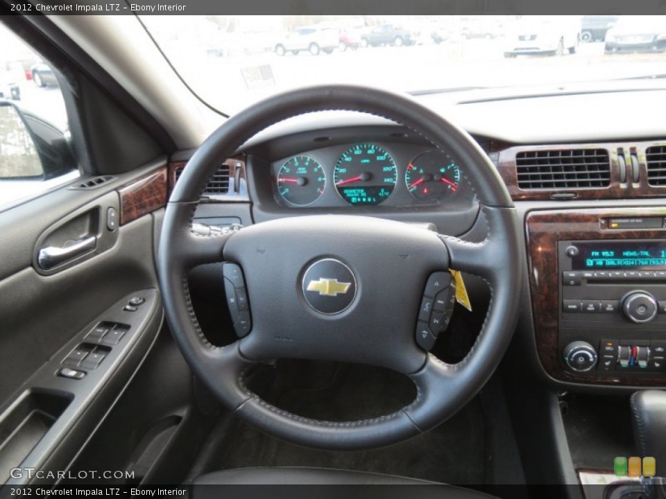 Ebony Interior Steering Wheel for the 2012 Chevrolet Impala LTZ #77239921