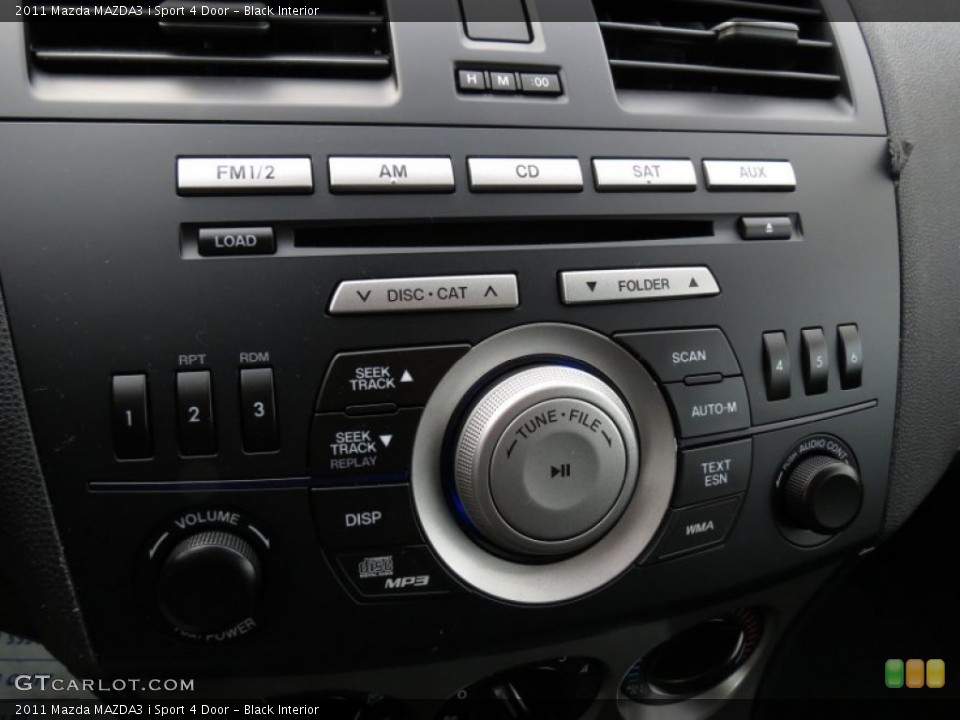 Black Interior Controls for the 2011 Mazda MAZDA3 i Sport 4 Door #77241083