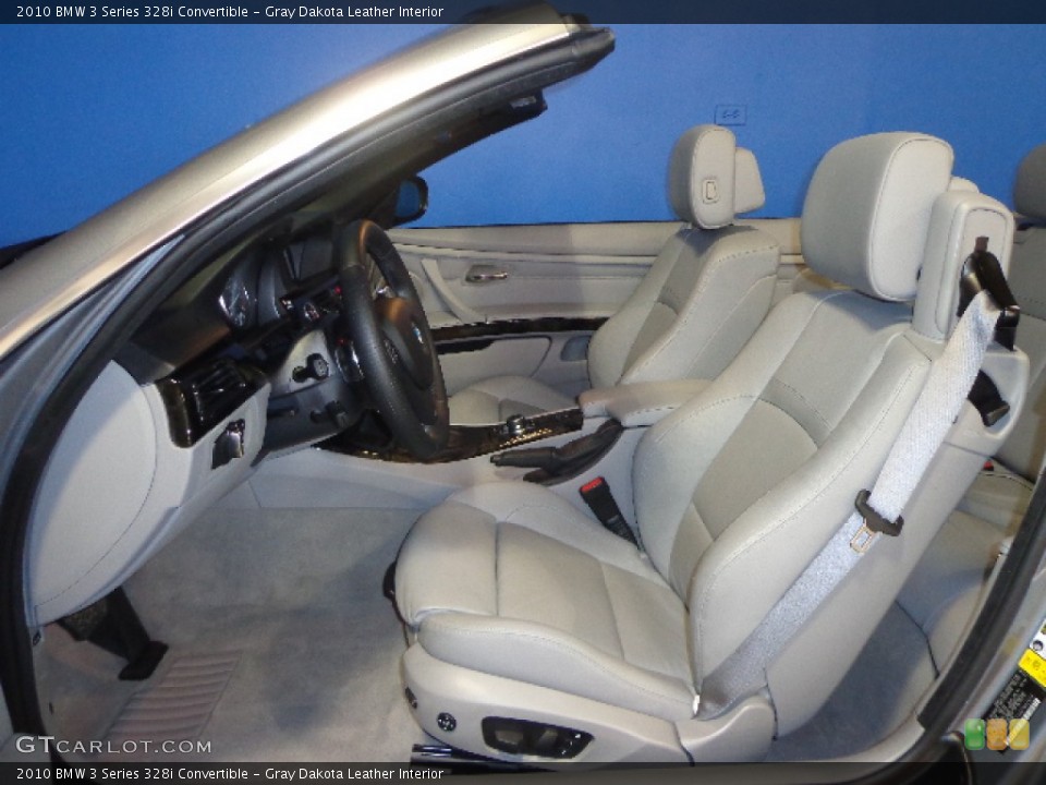 Gray Dakota Leather Interior Photo for the 2010 BMW 3 Series 328i Convertible #77241545
