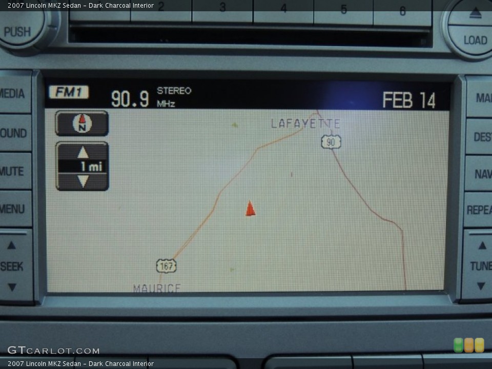 Dark Charcoal Interior Navigation for the 2007 Lincoln MKZ Sedan #77242699
