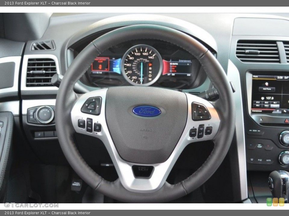 Charcoal Black Interior Steering Wheel for the 2013 Ford Explorer XLT #77242857