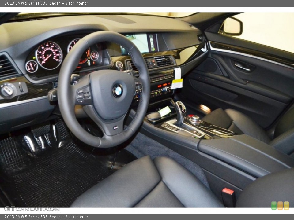 Black Interior Prime Interior for the 2013 BMW 5 Series 535i Sedan #77243633