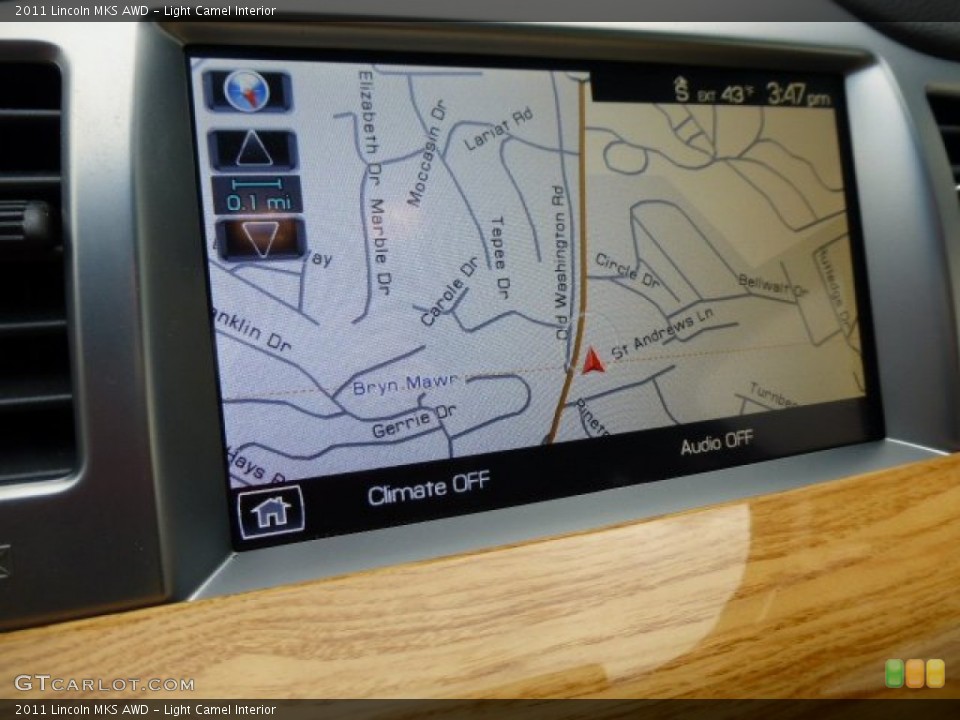 Light Camel Interior Navigation for the 2011 Lincoln MKS AWD #77244809