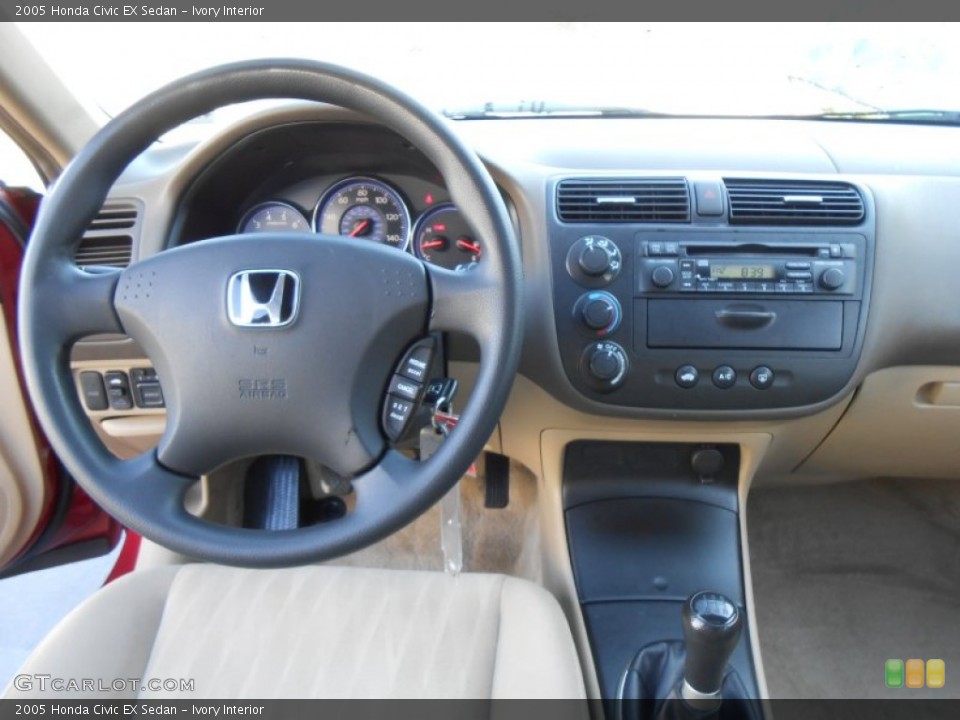 Ivory Interior Dashboard for the 2005 Honda Civic EX Sedan #77245306