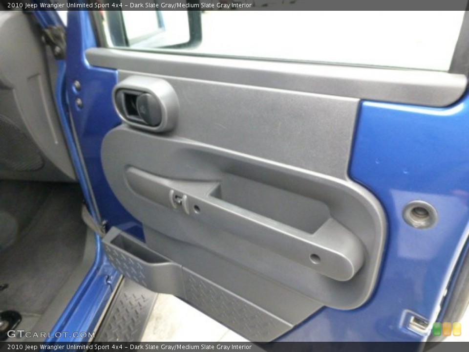 Dark Slate Gray/Medium Slate Gray Interior Door Panel for the 2010 Jeep Wrangler Unlimited Sport 4x4 #77246711