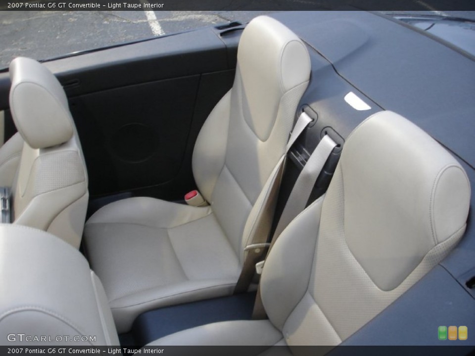 Light Taupe Interior Rear Seat for the 2007 Pontiac G6 GT Convertible #77246717