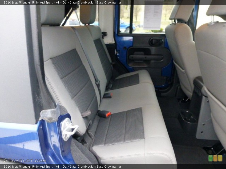 Dark Slate Gray/Medium Slate Gray Interior Rear Seat for the 2010 Jeep Wrangler Unlimited Sport 4x4 #77246730