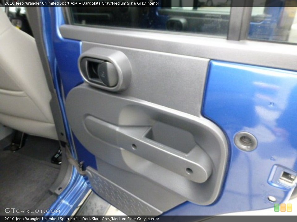 Dark Slate Gray/Medium Slate Gray Interior Door Panel for the 2010 Jeep Wrangler Unlimited Sport 4x4 #77246753