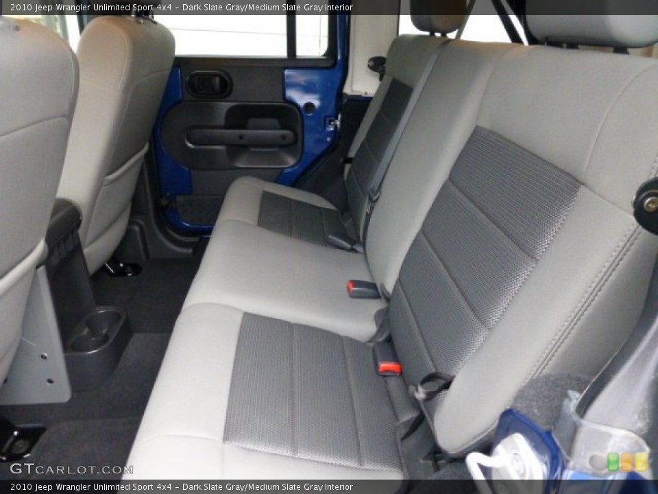 Dark Slate Gray/Medium Slate Gray Interior Rear Seat for the 2010 Jeep Wrangler Unlimited Sport 4x4 #77246801