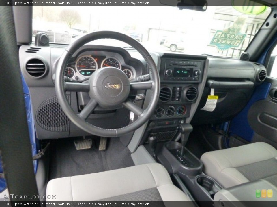 Dark Slate Gray/Medium Slate Gray Interior Prime Interior for the 2010 Jeep Wrangler Unlimited Sport 4x4 #77246816