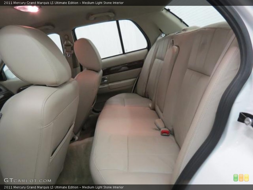 Medium Light Stone Interior Rear Seat for the 2011 Mercury Grand Marquis LS Ultimate Edition #77247109