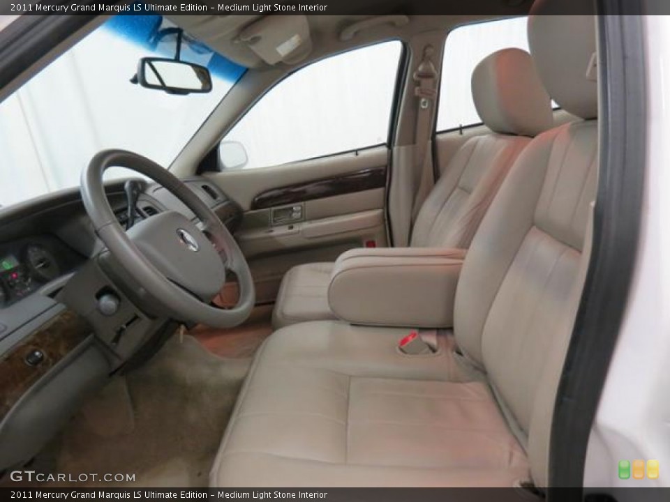 Medium Light Stone Interior Front Seat for the 2011 Mercury Grand Marquis LS Ultimate Edition #77247150