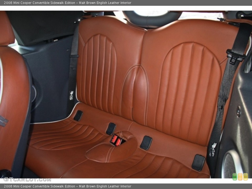 Malt Brown English Leather Interior Rear Seat for the 2008 Mini Cooper Convertible Sidewalk Edition #77248548