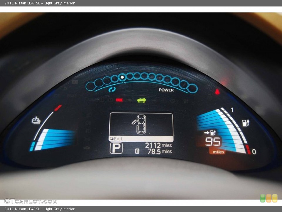 Light Gray Interior Gauges for the 2011 Nissan LEAF SL #77248637