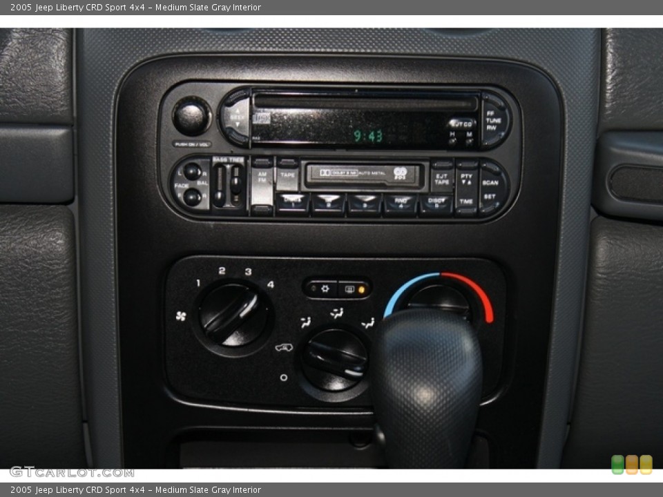 Medium Slate Gray Interior Controls for the 2005 Jeep Liberty CRD Sport 4x4 #77249201