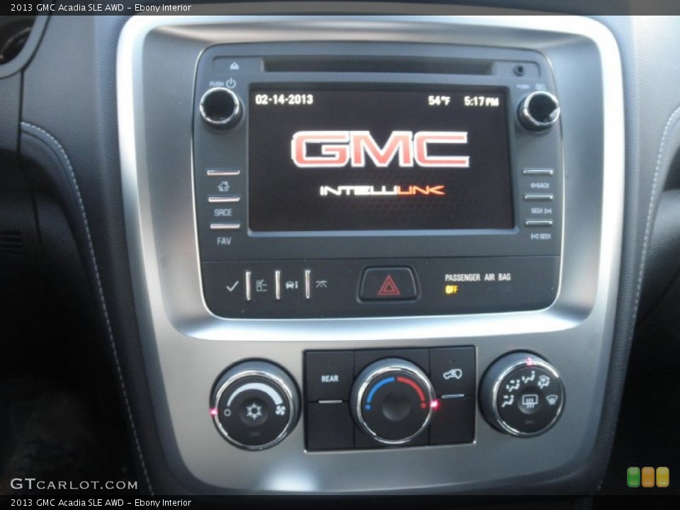 Ebony Interior Controls for the 2013 GMC Acadia SLE AWD #77249905