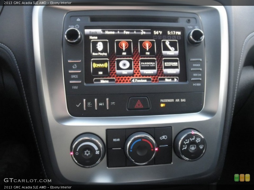 Ebony Interior Controls for the 2013 GMC Acadia SLE AWD #77249930