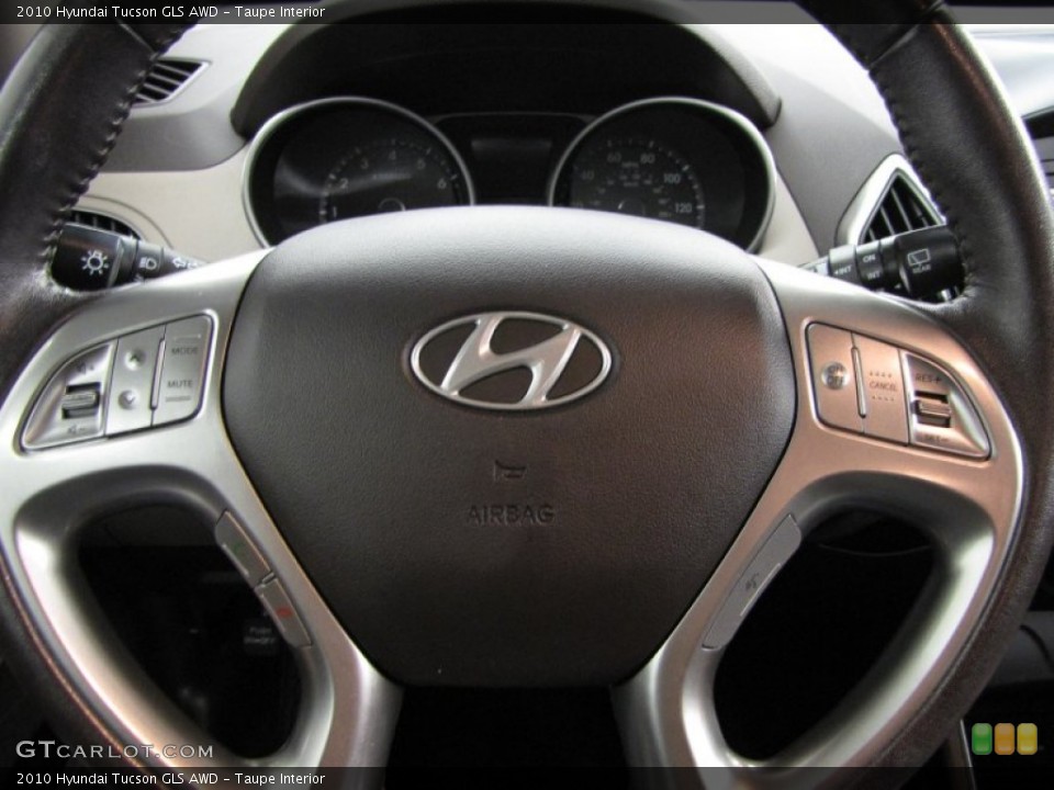 Taupe Interior Steering Wheel for the 2010 Hyundai Tucson GLS AWD #77250011
